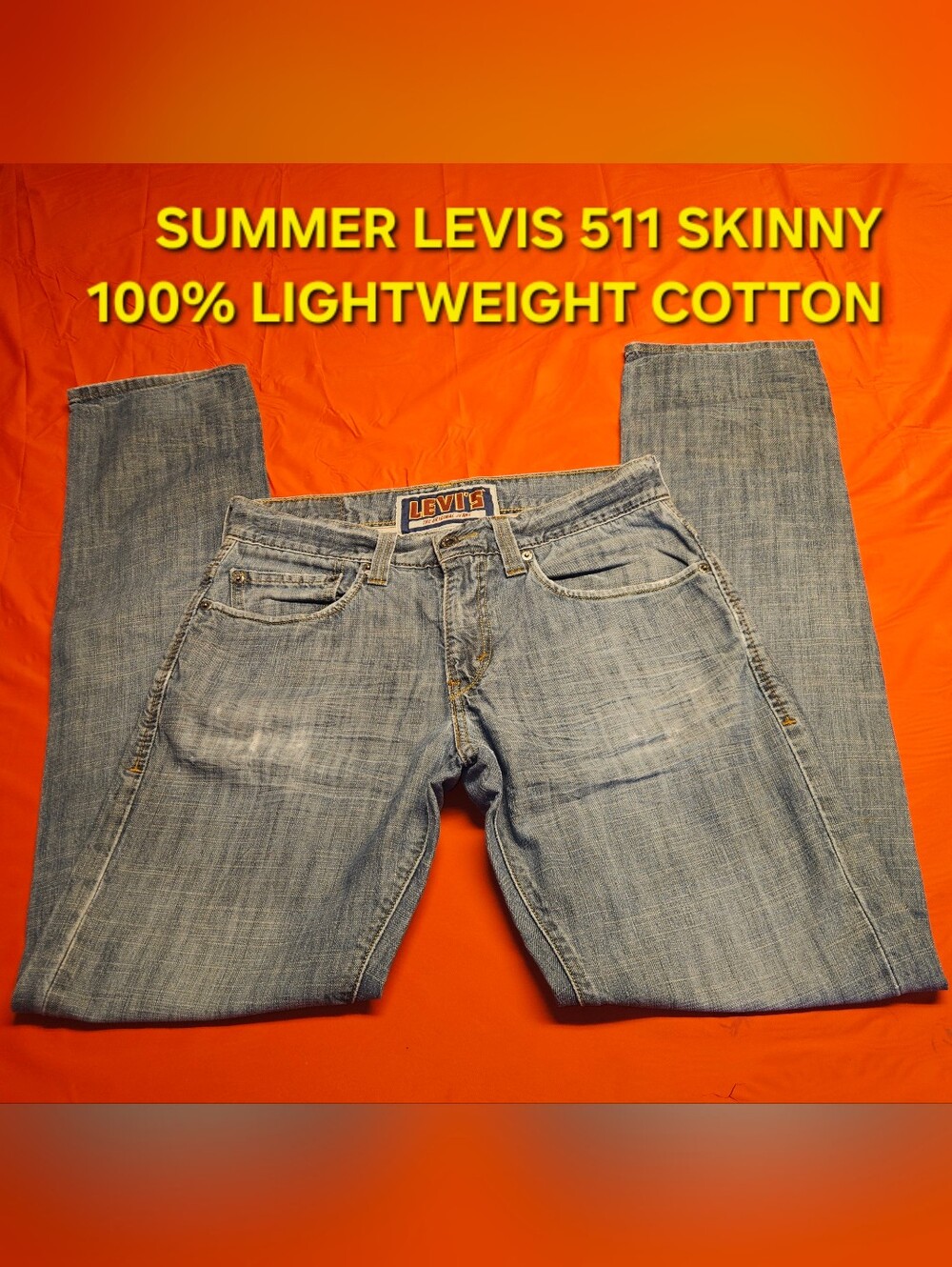 Levis Skinny 511 "The Original Jeans" sz32×34 Lightweight Summer Denim G.U.C.